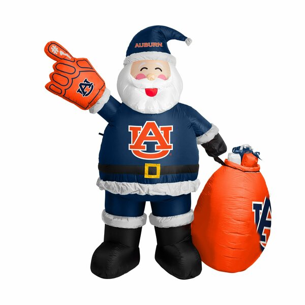 Logo Brands Auburn 7ft Yard Inflatable Santa Claus 110-100-SC